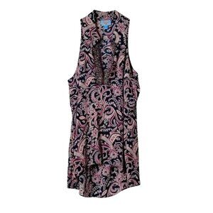 Plenty by Tracy Reese Beaded Short Sleeve Collar Blouse Top Sz. S